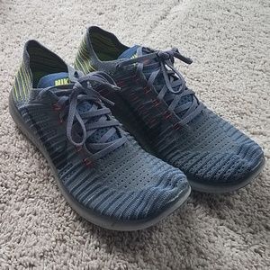 Nike Free Run RN Flyknit Gray Size 11